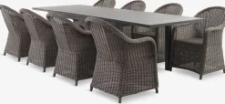VATTRUP + GAMMELBYVATTRUP L172/276 table noir + 4 GAMMELBY chaises gris