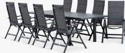 VATTRUP + MYSENVATTRUP L172/276 table noir + 4 MYSEN chaises gris