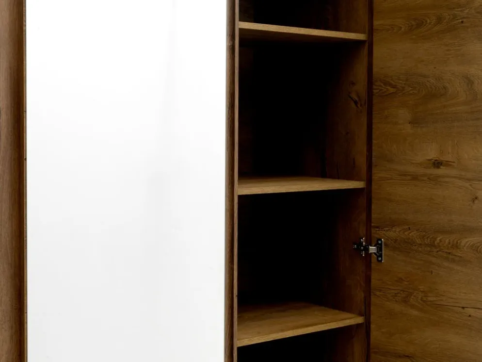 VEDDEArmoire VEDDE 220x197 a/miroir coloris chêne foncé