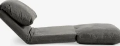 VEGGERFauteuil convertible VEGGER tissu gris