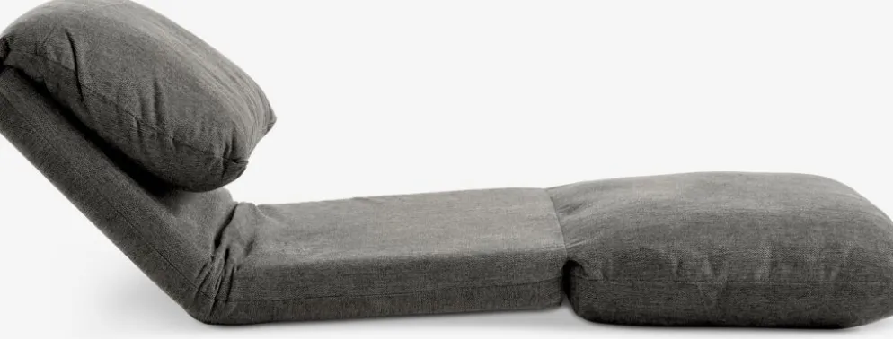 VEGGERFauteuil convertible VEGGER tissu gris