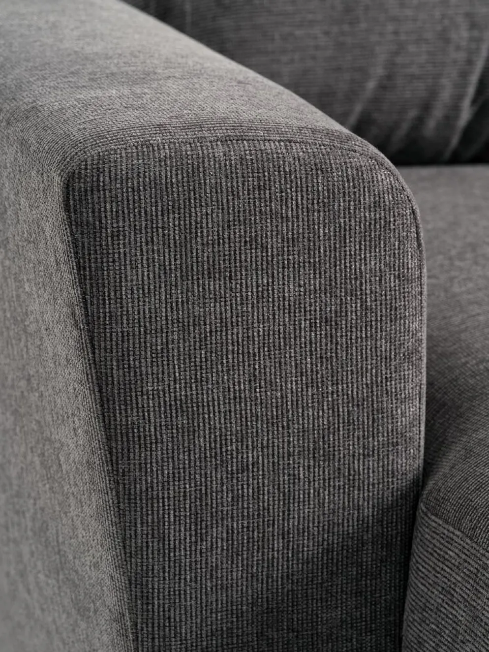 VEJLBYCanapé convertible avec méridienne VEJLBY tissu gris foncé