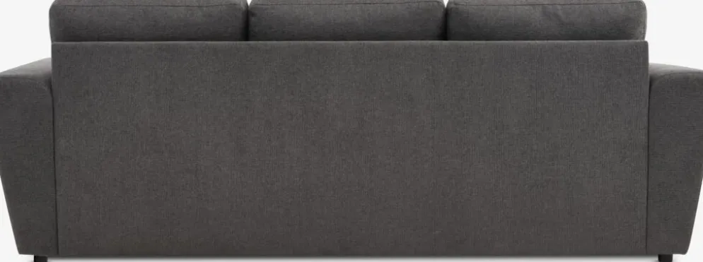 VEJLBYCanapé convertible VEJLBY 3 places tissu gris foncé