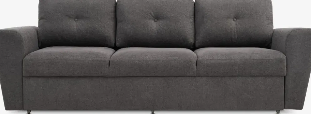 VEJLBYCanapé convertible VEJLBY 3 places tissu gris foncé