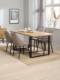 VELLEVChaise VELLEV tissu sable/noir