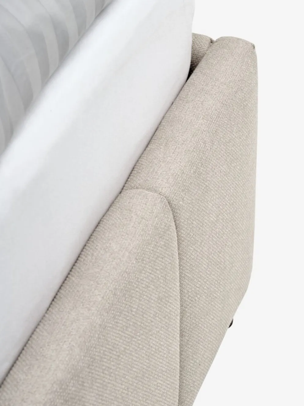 VEMMELEVCadre de lit VEMMELEV a/rangement 140x190 tissu beige