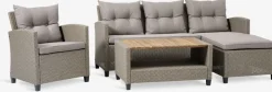 VENEnsemble lounge VEN 4 personnes a/méridienne naturel