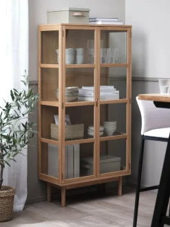 VESTERBYVitrine VESTERBY haut 2 portes chêne naturel