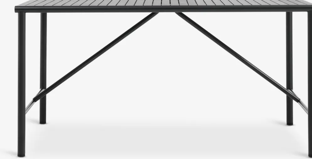 VIERLI + GLOMFJORDVIERLI L149 table + 4 GLOMFJORD chaises noir