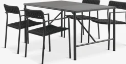 VIERLI + TRILLEVALLENVIERLI L149 table + 4 TRILLEVALLEN chaises noir