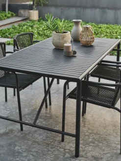 VIERLITable de jardin VIERLI l90xL149 noir