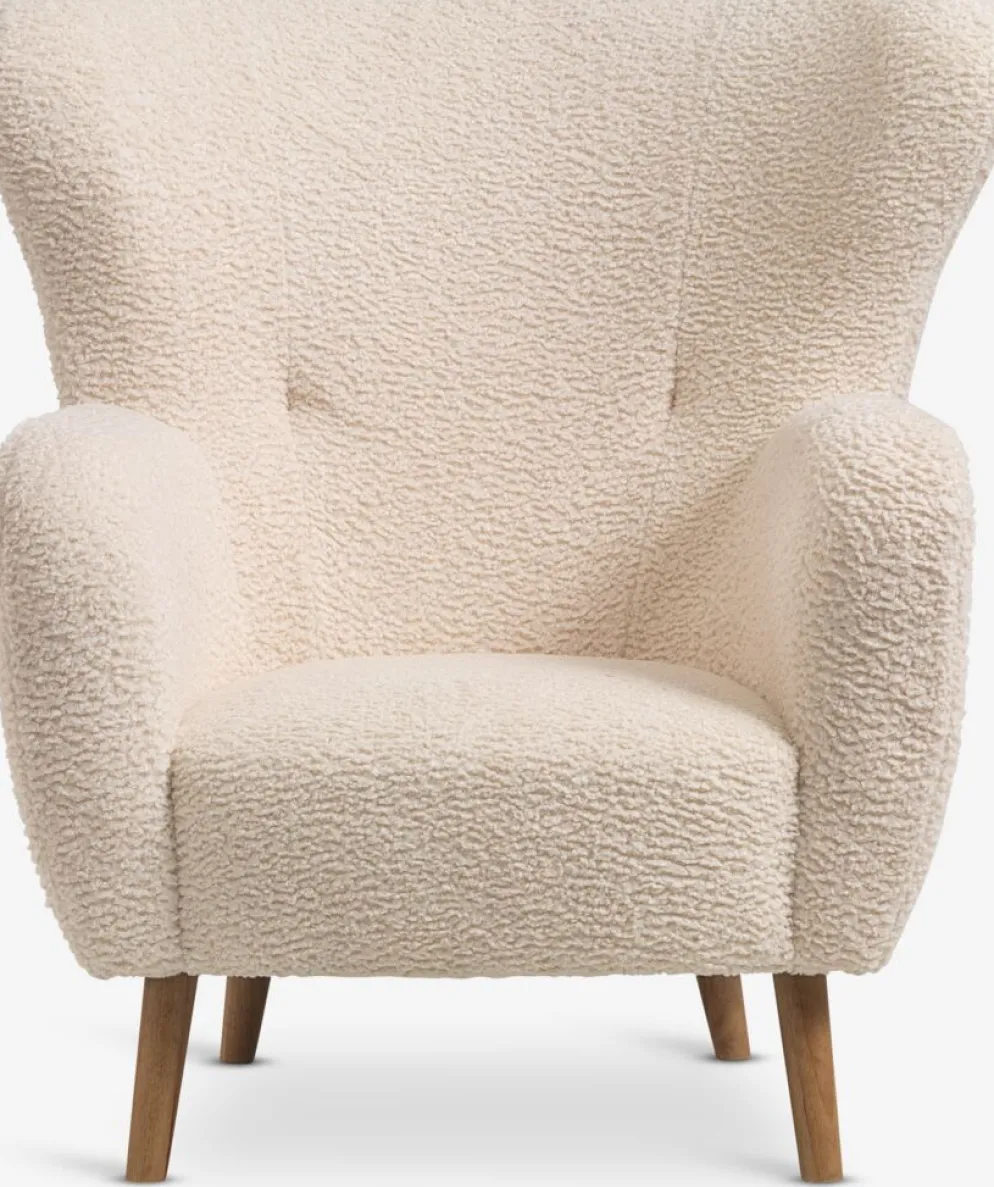 VILDSUNDFauteuil VILDSUND tissu teddy blanc cassé