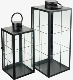 VILLADSLanterne VILLADS l16xL16xH36cm noir