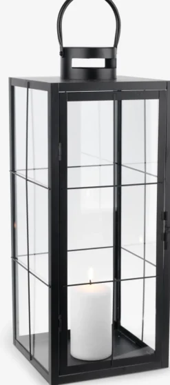 VILLADSLanterne VILLADS l20xL20xH50cm noir