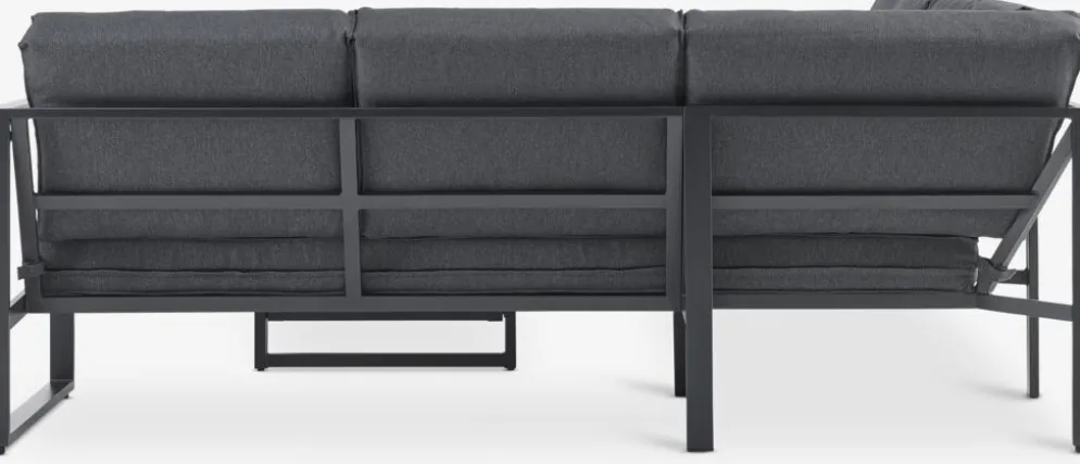 VONGEEnsemble lounge VONGE 6 personnes noir