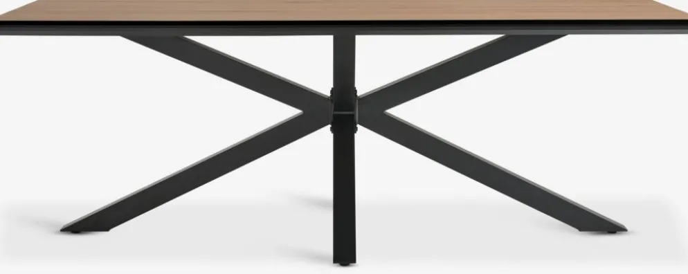 YPNASTED + ILDERHUSEYPNASTED L215 table naturel + 4 ILDERHUSE chaises noir
