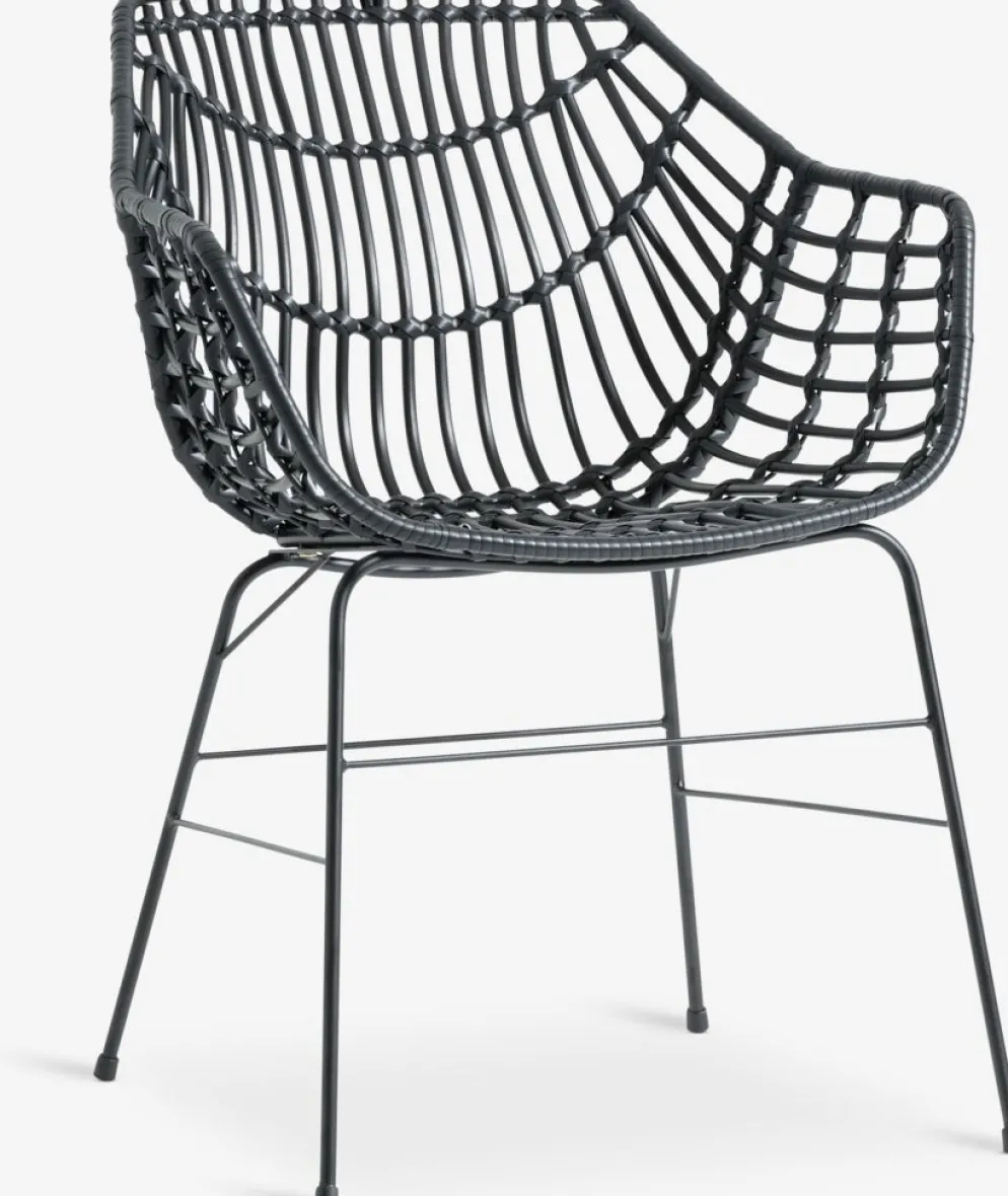 YPNASTED + ILDERHUSEYPNASTED L215 table naturel + 4 ILDERHUSE chaises noir