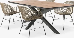 YPNASTED + ILDERHUSEYPNASTED L215 table + 4 ILDERHUSE chaises naturel