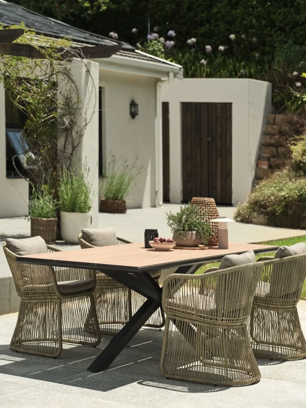 YPNASTEDTable de jardin YPNASTED l100xL215 naturel